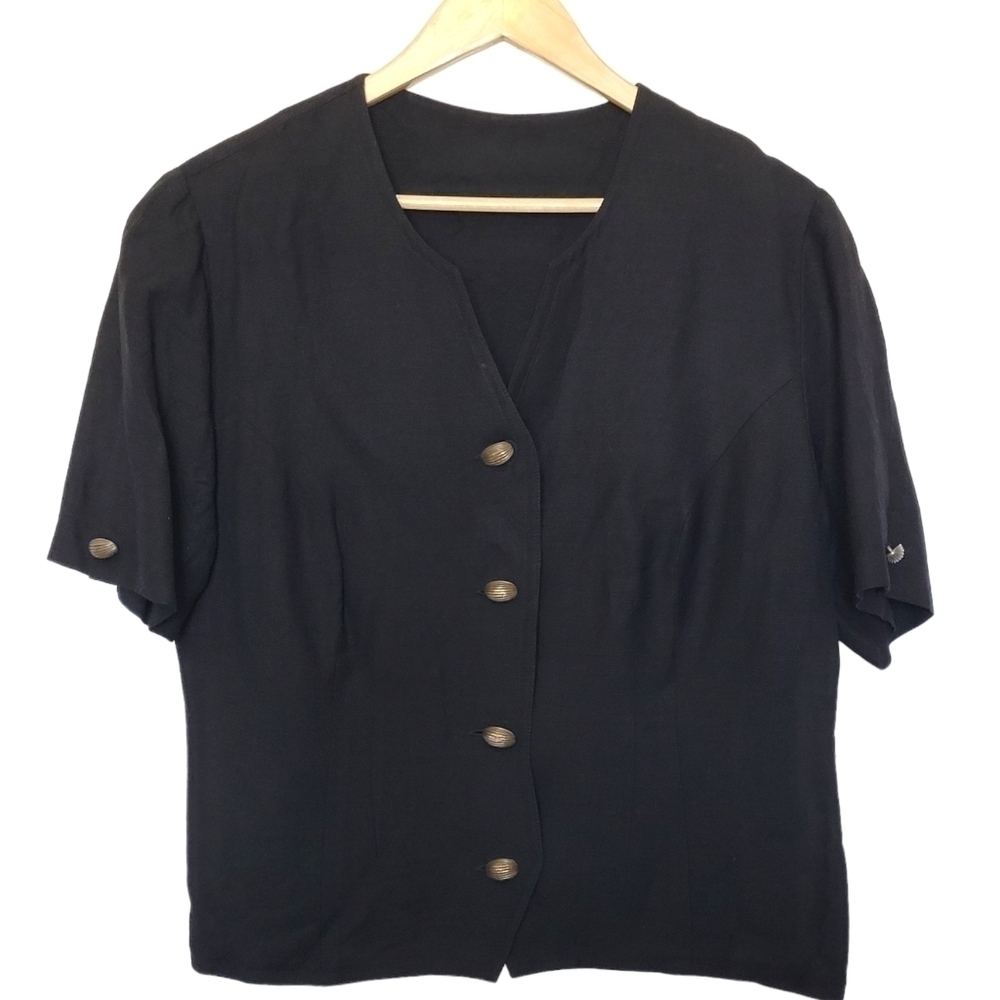 Vintage Button Down Short Sleeve Jacket